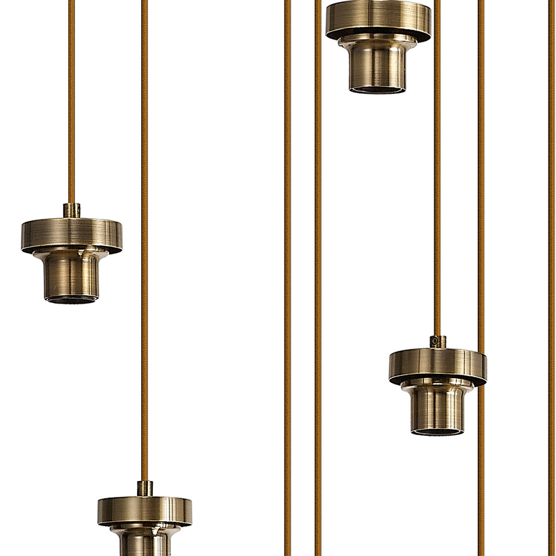 Load image into Gallery viewer, C-Lighting Budapest Antique Brass 11 Light E27 3.5m Round Multiple Pendant, Suitable For A Vast Selection Of Glass Shades - 53502
