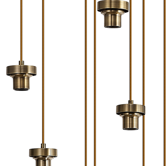 C-Lighting Budapest Antique Brass 11 Light E27 3.5m Round Multiple Pendant, Suitable For A Vast Selection Of Glass Shades - 53502