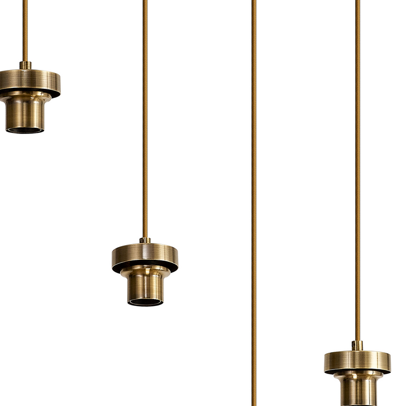 Load image into Gallery viewer, C-Lighting Budapest Antique Brass 7 Light E27 3m Round Multiple Pendant, Suitable For A Vast Selection Of Glass Shades - 53504
