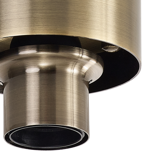 C-Lighting Budapest Antique Brass 1 Light E27 Ceiling Flush, Suitable For A Vast Selection Of Glass Shades - 53507