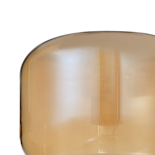 C-Lighting Budapest 250mm x 195mm Amber Plated Pumpkin Glass Shade - 53508