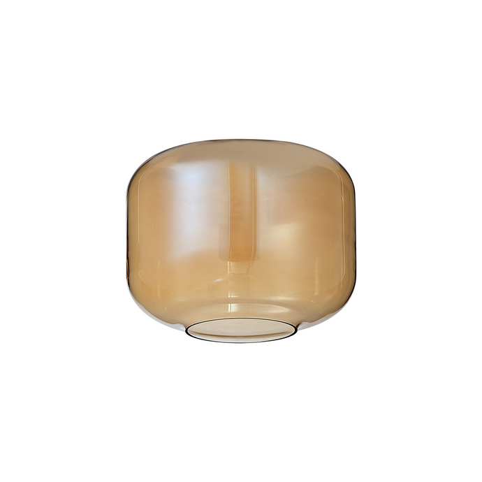 C-Lighting Budapest 250mm x 195mm Amber Plated Pumpkin Glass Shade - 53508
