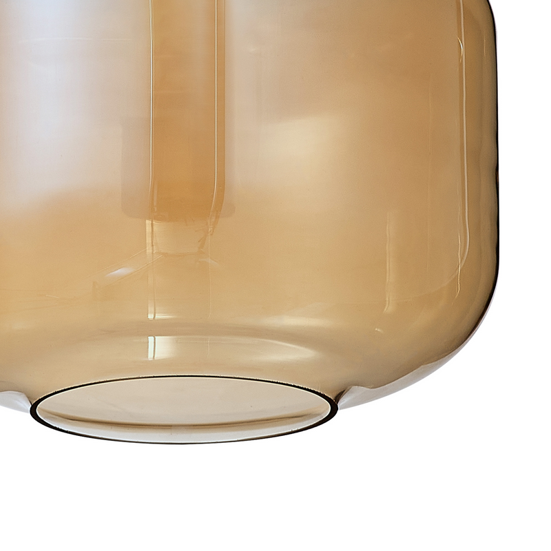 Load image into Gallery viewer, C-Lighting Budapest 250mm x 195mm Amber Plated Pumpkin Glass Shade - 53508

