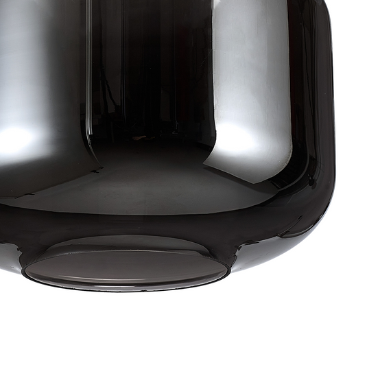 C-Lighting Budapest 250mm x 195mm Chrome Plated Pumpkin Glass Shade - 53512