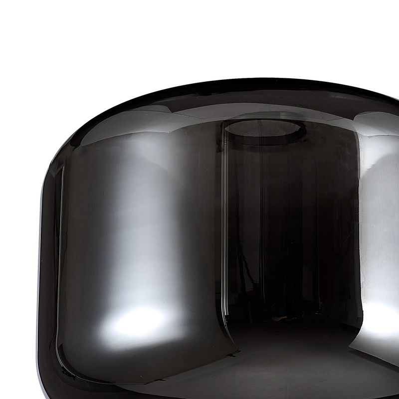 Load image into Gallery viewer, C-Lighting Budapest 250mm x 195mm Chrome Plated Pumpkin Glass Shade - 53512
