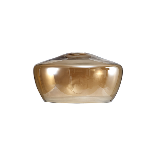 C-Lighting Budapest 300mm x 165mm Amber Plated Trapezium Glass Shade - 53513