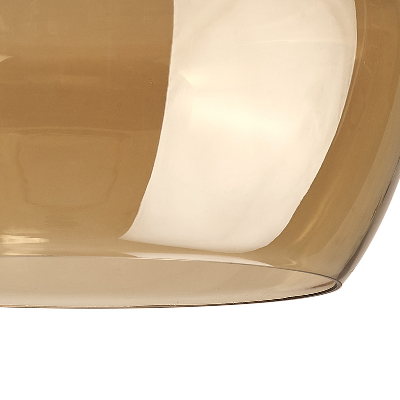 Load image into Gallery viewer, C-Lighting Budapest 300mm x 165mm Amber Plated Trapezium Glass Shade - 53513
