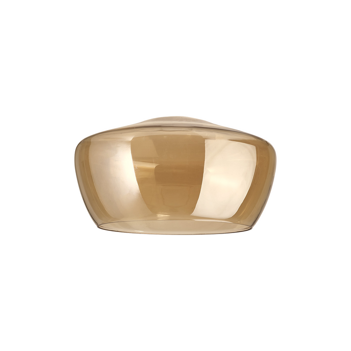 C-Lighting Budapest 300mm x 165mm Amber Plated Trapezium Glass Shade - 53513