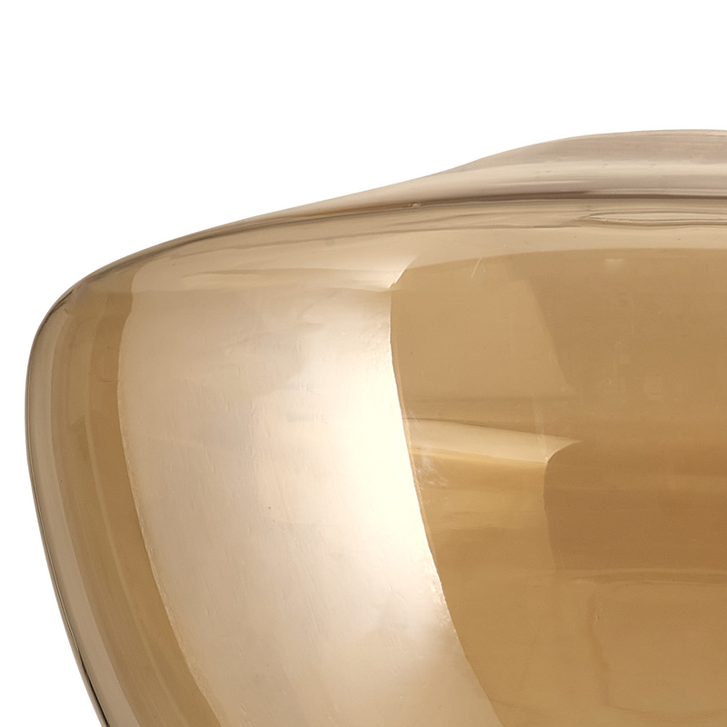 Load image into Gallery viewer, C-Lighting Budapest 300mm x 165mm Amber Plated Trapezium Glass Shade - 53513

