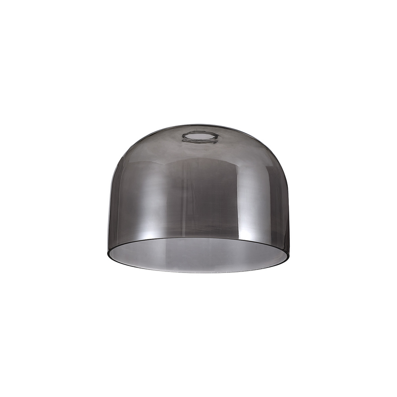 Load image into Gallery viewer, C-Lighting Budapest 240mm x 170mm Smoke Plated Cloche Glass Shade  - 53524
