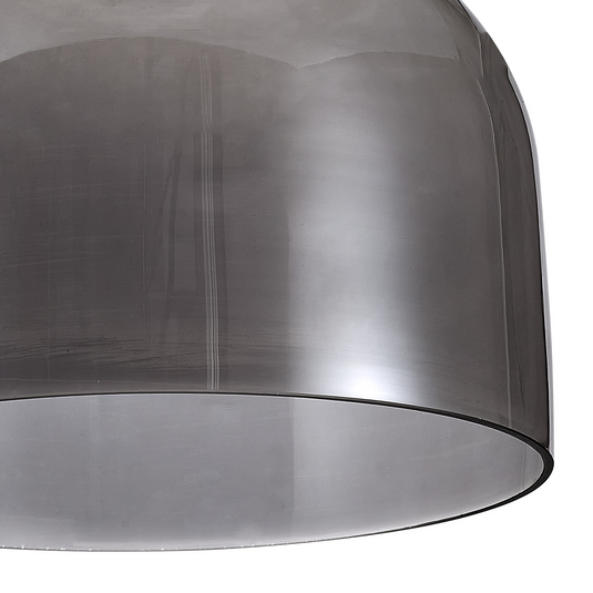 C-Lighting Budapest 240mm x 170mm Smoke Plated Cloche Glass Shade  - 53524