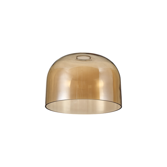 C-Lighting Budapest 240mm x 170mm Amber Plated Cloche Glass Shade  - 53525