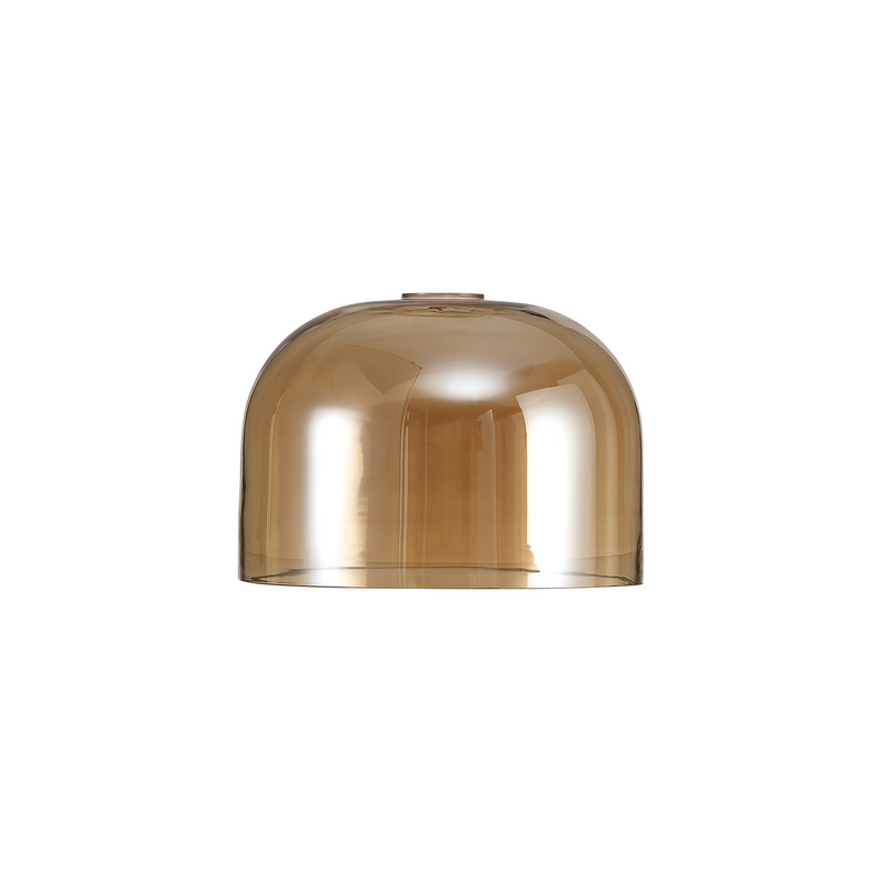 Load image into Gallery viewer, C-Lighting Budapest 240mm x 170mm Amber Plated Cloche Glass Shade  - 53525
