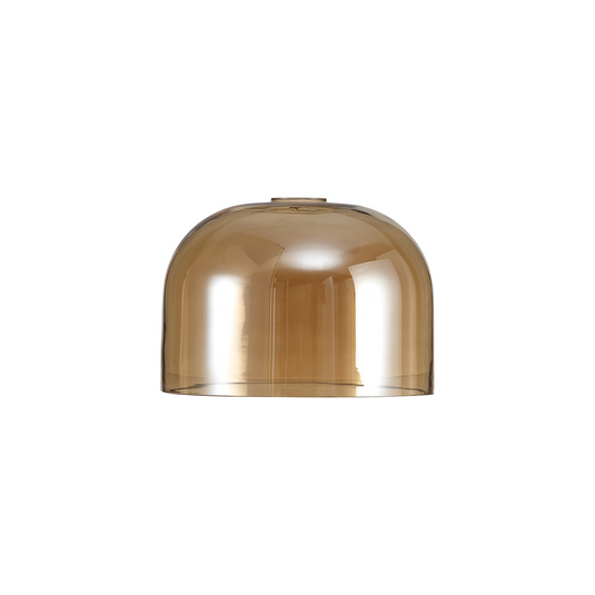 C-Lighting Budapest 240mm x 170mm Amber Plated Cloche Glass Shade  - 53525