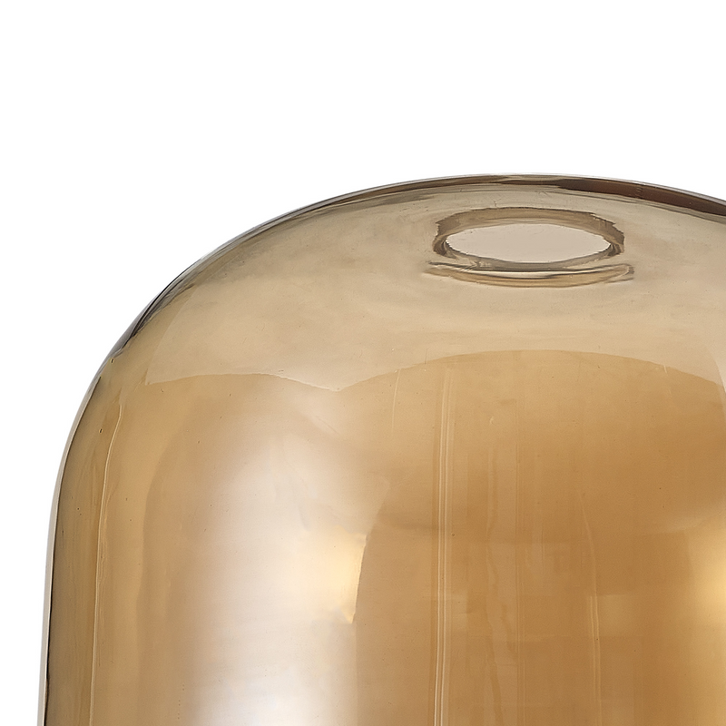 Load image into Gallery viewer, C-Lighting Budapest 240mm x 170mm Amber Plated Cloche Glass Shade  - 53525
