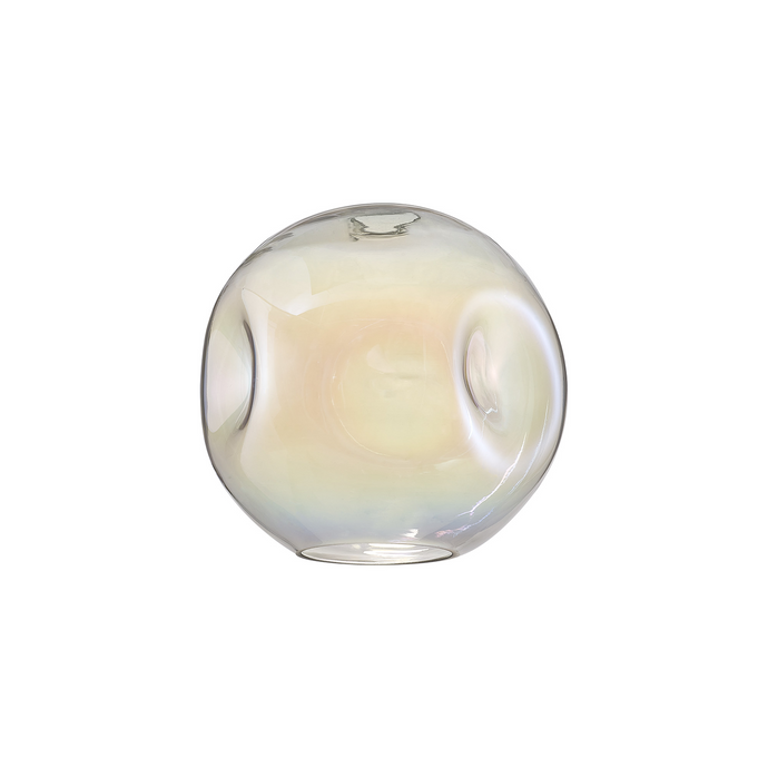 C-Lighting Budapest 250mm x 235mm Iridescent Round Dimple Glass Shade  - 53526
