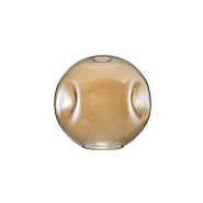 C-Lighting Budapest 250mm x 235mm Amber Plated Round Dimple Glass Shade  - 53527