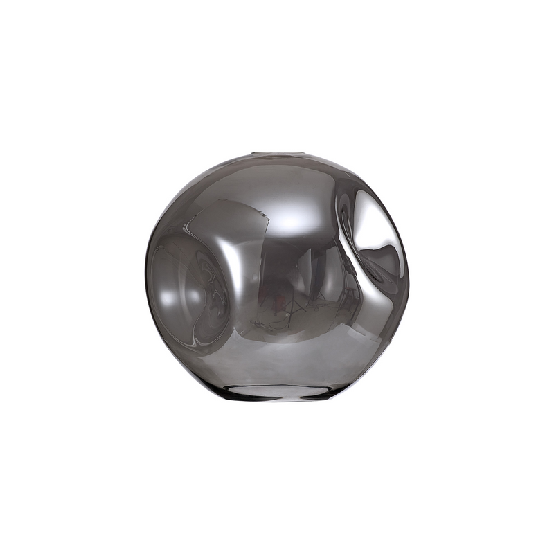 Load image into Gallery viewer, C-Lighting Budapest 250mm x 235mm Smoke Plated Round Dimple Glass Shade  - 53528
