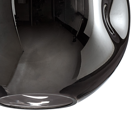 C-Lighting Budapest 250mm x 235mm Chrome Plated Round Dimple Glass Shade  - 53529