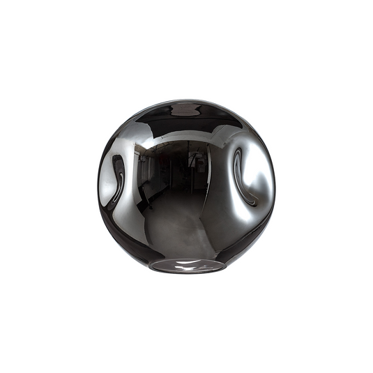 C-Lighting Budapest 250mm x 235mm Chrome Plated Round Dimple Glass Shade  - 53529