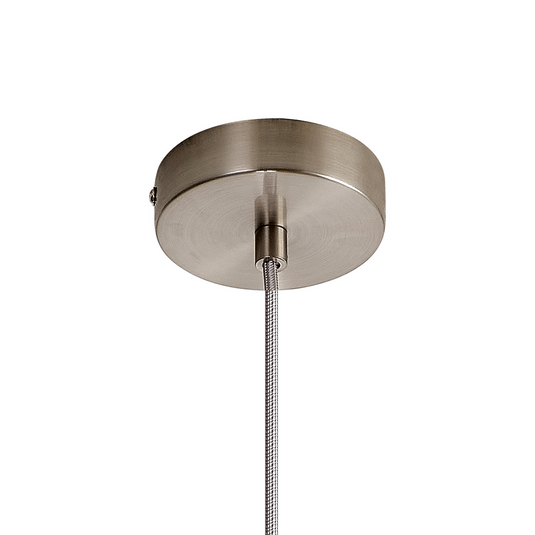 C-Lighting Budapest Satin Nickel 1 Light E27 2m Pendant, Suitable For A Vast Selection Of Glass Shades - 48181