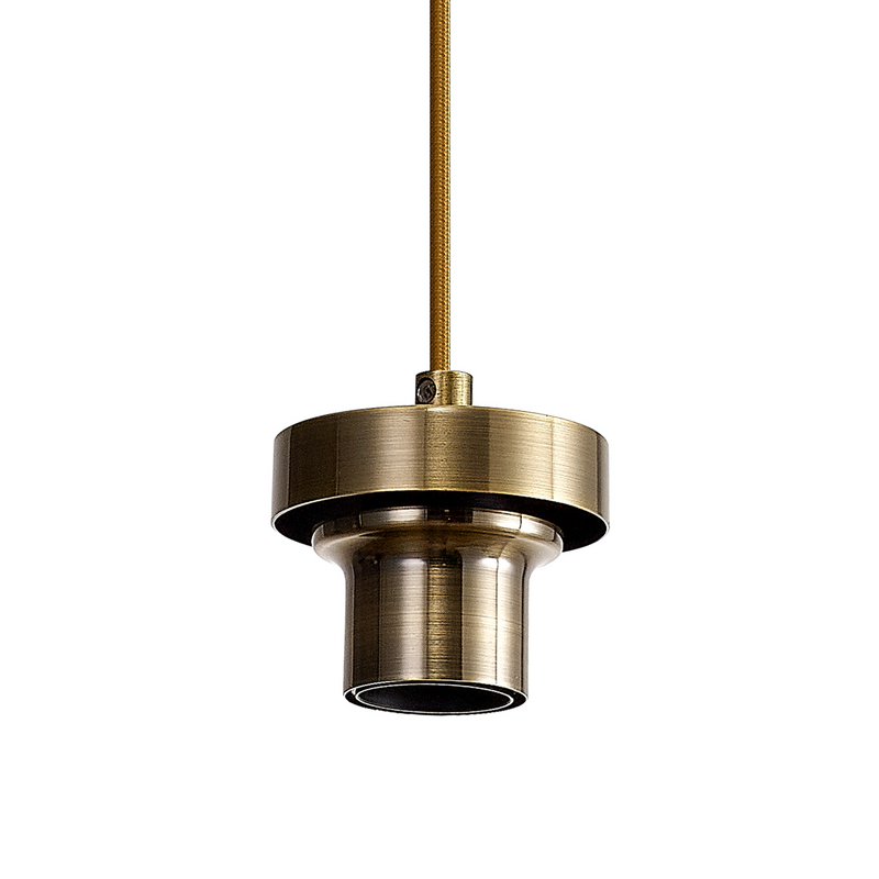 Load image into Gallery viewer, C-Lighting Budapest Antique Brass 1 Light E27 2m Pendant, Suitable For A Vast Selection Of Glass Shades - 48182
