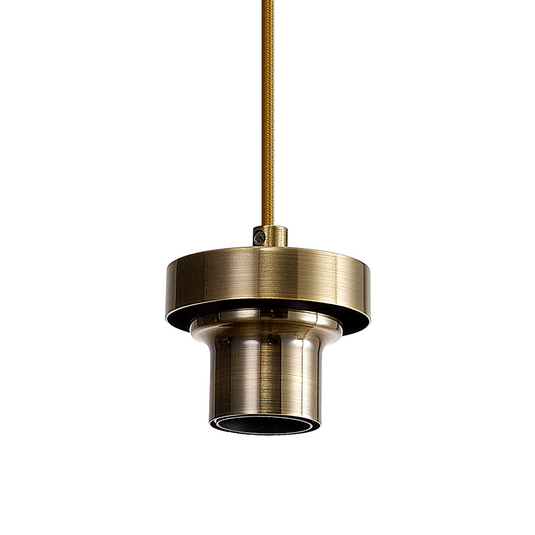 C-Lighting Budapest Antique Brass 1 Light E27 2m Pendant, Suitable For A Vast Selection Of Glass Shades - 48182