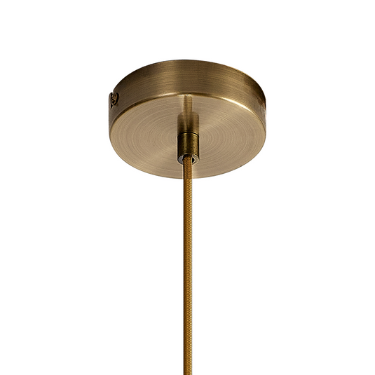 C-Lighting Budapest Antique Brass 1 Light E27 2m Pendant, Suitable For A Vast Selection Of Glass Shades - 48182