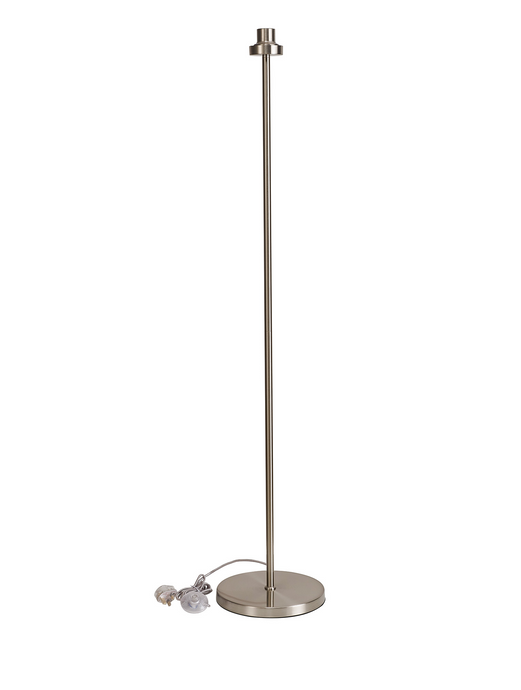 C-Lighting Budapest Satin Nickel 1 Light E27 143cm Uplight Floor Lamp, Suitable For A Vast Selection Of Glass Shades - 48217