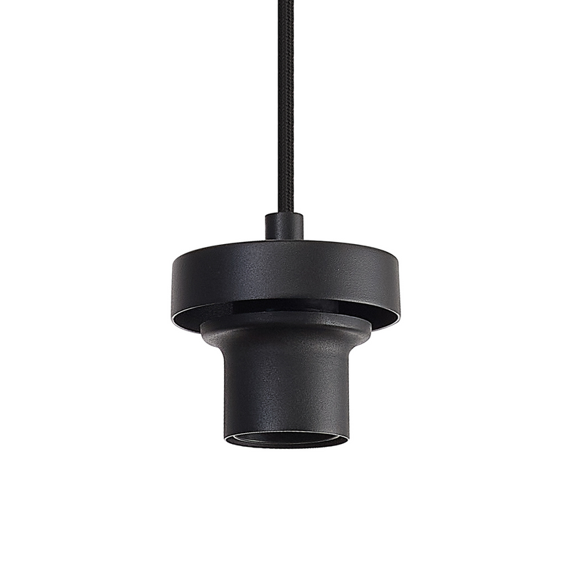 Load image into Gallery viewer, C-Lighting Budapest Satin Black 1 Light E27 2m Pendant, Suitable For A Vast Selection Of Glass Shades - 52792
