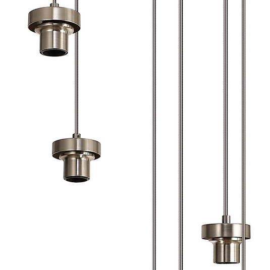 C-Lighting Budapest Satin Nickel 11 Light E27 3.5m Round Multiple Pendant, Suitable For A Vast Selection Of Glass Shades - 53231