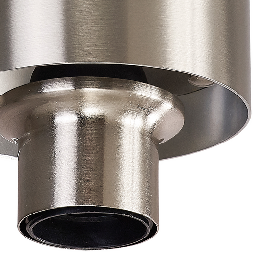 C-Lighting Budapest Satin Nickel 1 Light E27 Ceiling Flush, Suitable For A Vast Selection Of Glass Shades - 53239