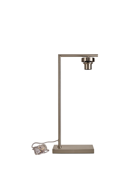 C-Lighting Budapest Satin Nickel 1 Light E27 59cm Downward Table Lamp, Suitable For A Vast Selection Of Glass Shades - 53244