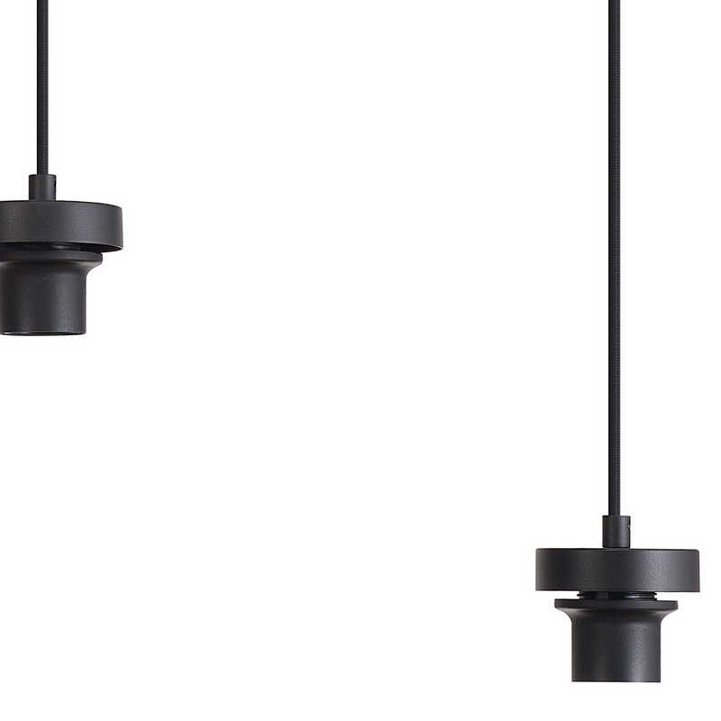 Load image into Gallery viewer, C-Lighting Budapest Satin Black 4 Light E27 2m Linear Multiple Pendant, Suitable For A Vast Selection Of Glass Shades - 53403
