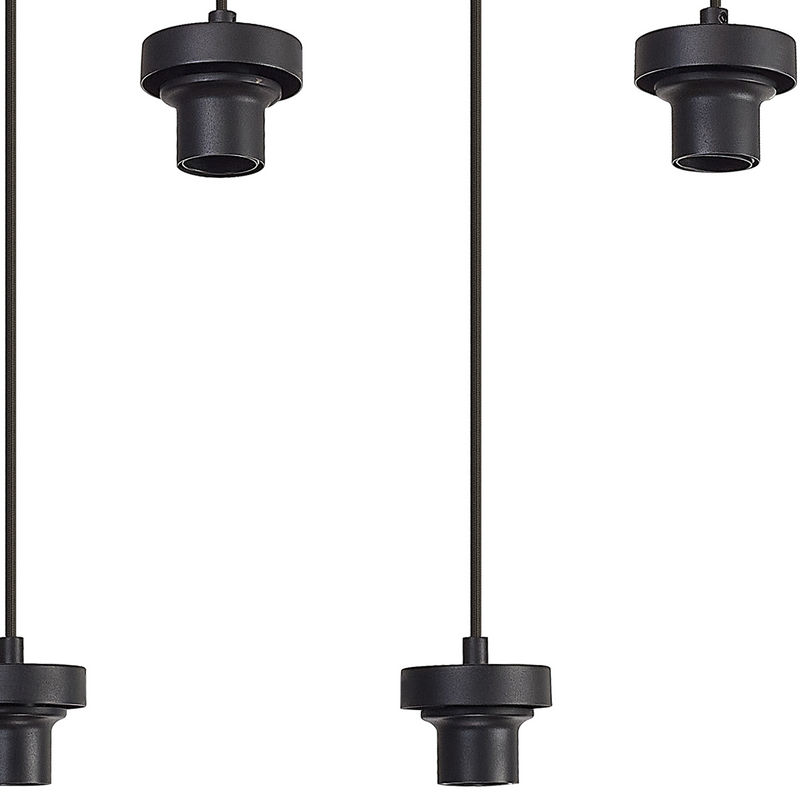 Load image into Gallery viewer, C-Lighting Budapest Satin Black 9 Light E27 2m Rectangular Multiple Pendant, Suitable For A Vast Selection Of Glass Shades - 53407
