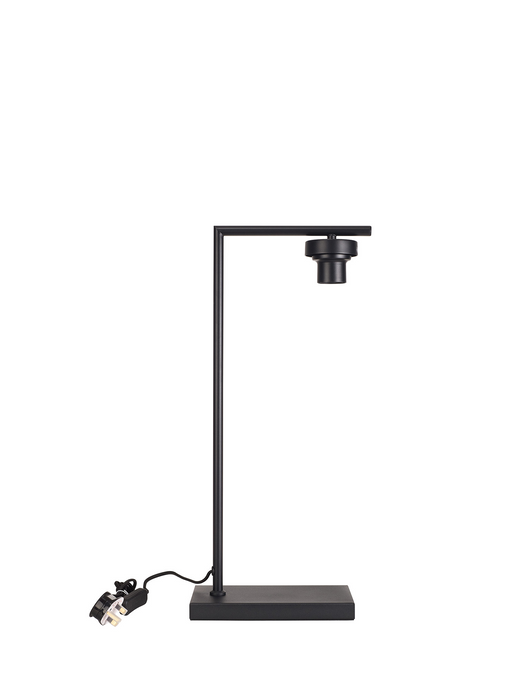C-Lighting Budapest Satin Black 1 Light E27 59cm Downward Table Lamp, Suitable For A Vast Selection Of Glass Shades - 53411