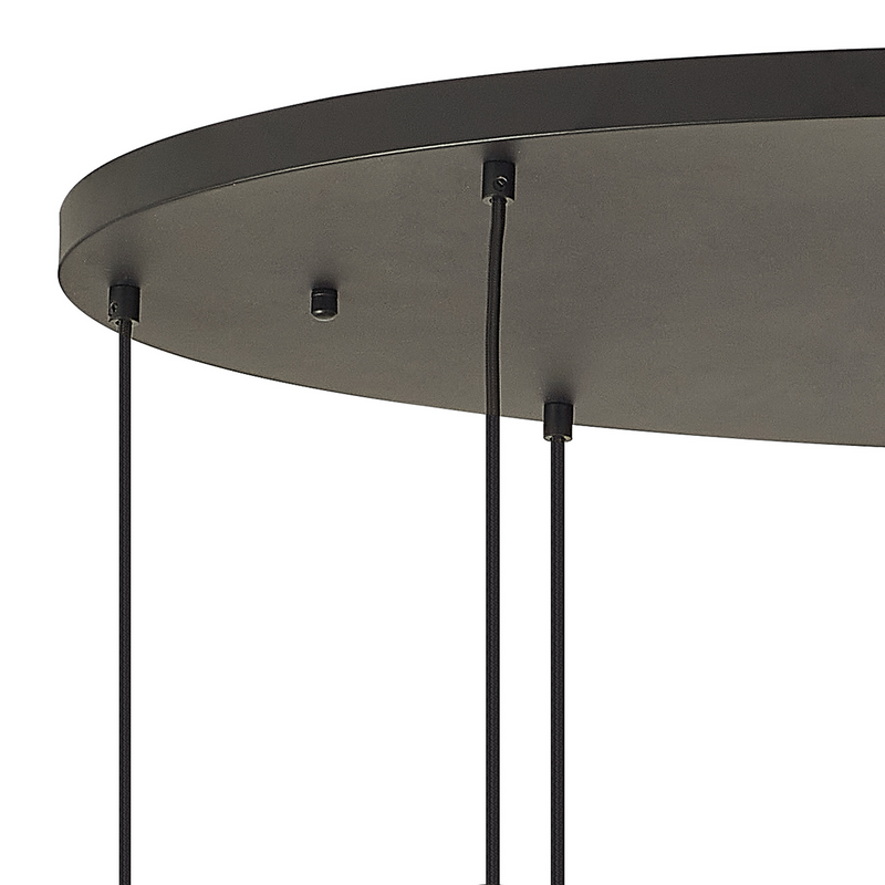 Load image into Gallery viewer, C-Lighting Budapest Satin Black 9 Light E27 Oval Multiple Pendant, Suitable For A Vast Selection Of Glass Shades - 53413

