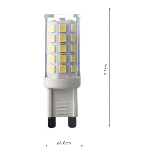 där Lighting BUL-G9-LED-5 G9 LED Lamp 3.5w 350LM 5000k Clear