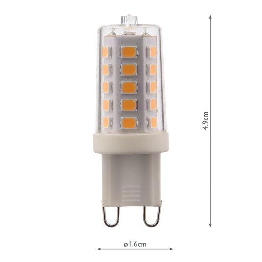 där Lighting BUL-G9-LED-6 G9 LED LAMP 3.5w 320LM 2700k Clear Dimmable
