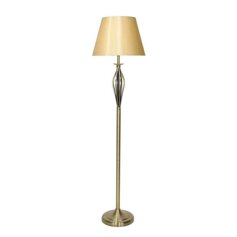 Load image into Gallery viewer, Dar Lighting BYB4975 Bybliss Floor Lamp Antique Brass With Shade - 13697
