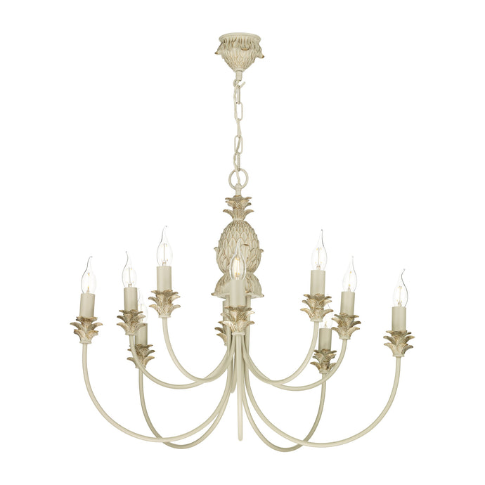David Hunt Lighting CAB2312 Cabana 10 Light Pendant in Cream Gold