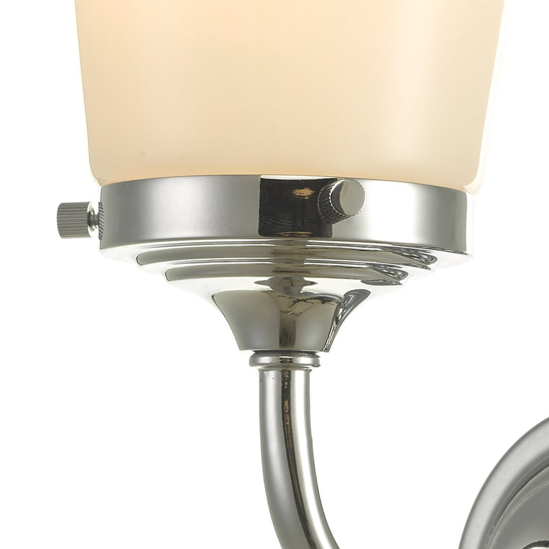 Load image into Gallery viewer, Dar Lighting CAD0750 Caden wall Light Polished Chrome Opal Glass IP44 - 27121
