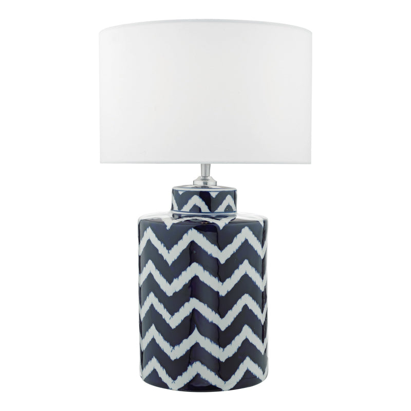 Load image into Gallery viewer, Dar Lighting CAE4223 Caelan Table Lamp Blue &amp; White Base Only - 34937

