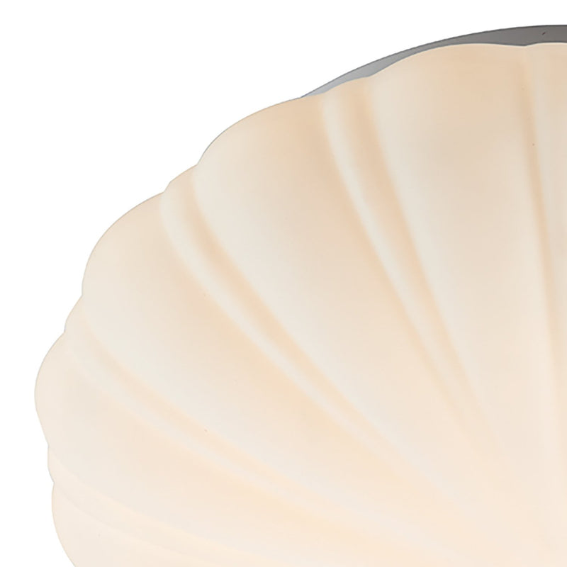 Load image into Gallery viewer, Dar Lighting CAF502 Cafe Scallop Flush Bathroom Ceiling Light Fitting IP44 Small - 6224
