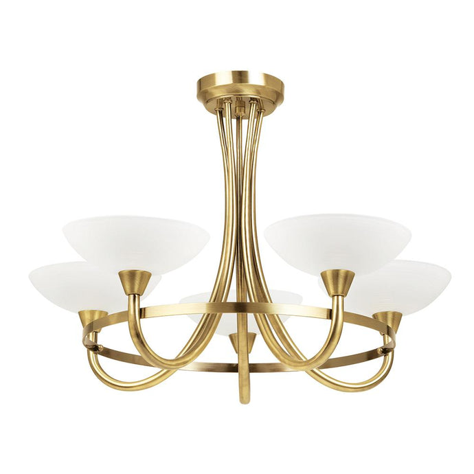 Endon Lighting CAGNEY-5AB Cagney 5lt Semi flush - 34549
