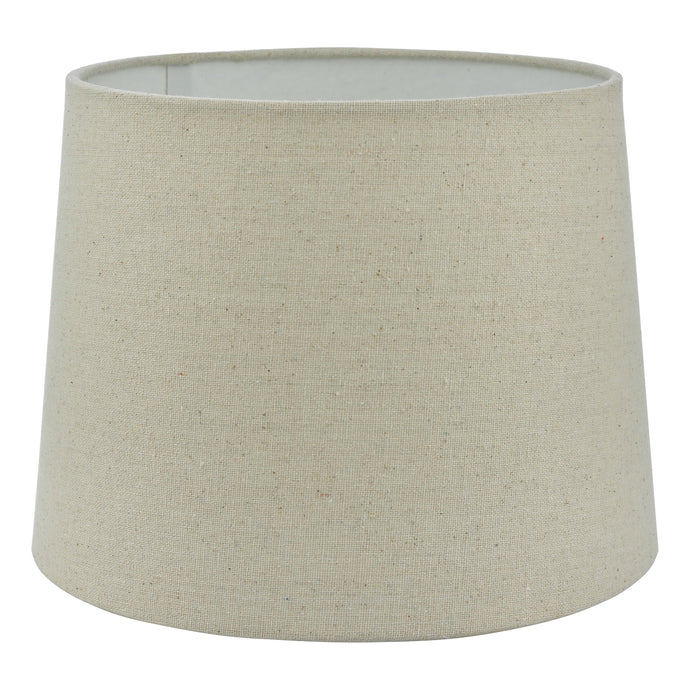 Dar Lighting CAN1029 Cane Natural Linen Tapered Drum Shade 25cm - 36878
