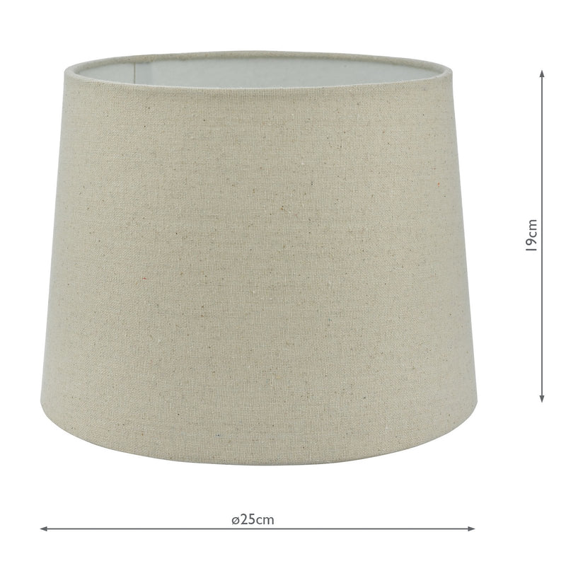 Load image into Gallery viewer, Dar Lighting CAN1029 Cane Natural Linen Tapered Drum Shade 25cm - 36878
