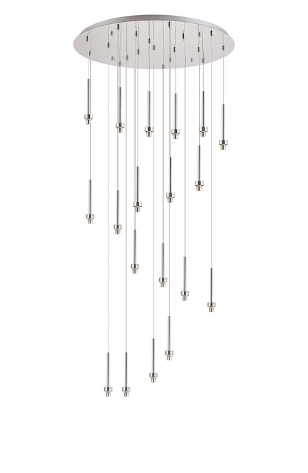 C-Lighting Capel Polished Chrome 19 Light G9 Universal 3.5m Round Multiple Pendant, Suitable For A Vast Selection Of Glass - 42392