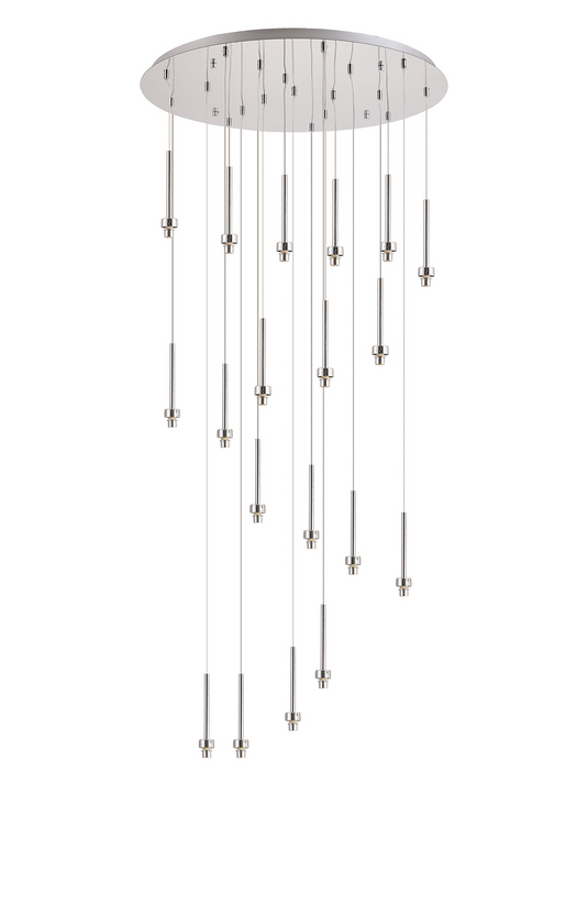 C-Lighting Capel Polished Chrome 19 Light G9 Universal 3.5m Round Multiple Pendant, Suitable For A Vast Selection Of Glass - 42392
