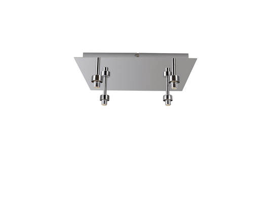 C-Lighting Capel Polished Chrome Square 4 Light G9 Universal 40cm Flush Light, Suitable For A Vast Selection Of Glass Shades - 42509